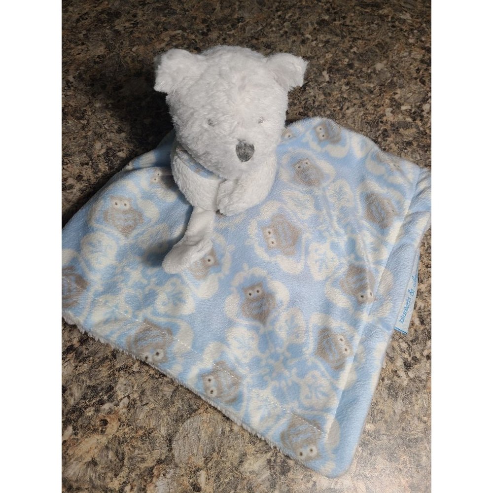 Blankets & Beyond teddy bear plush/lovey with owl pattern